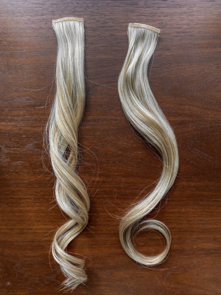 Unwashed vs washed hair extension