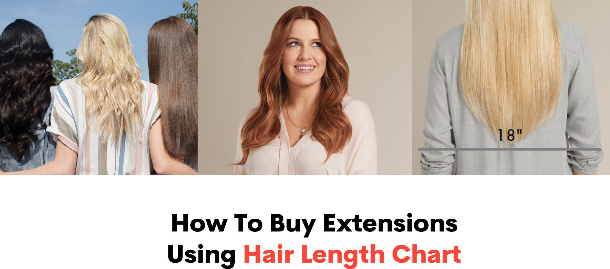 How to Buy Extensions Using Hair Length Chart